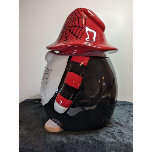 Rae Dunn Halloween Spooky Gnome Cookie Jar Canister New Handsome Devil - Picture 3 of 9